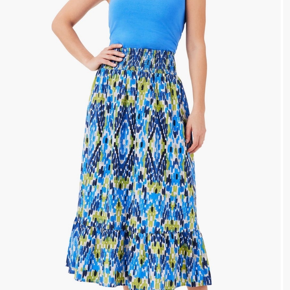 Nic + Zoe Diamond Dash tiered maxi skirt Designer size small